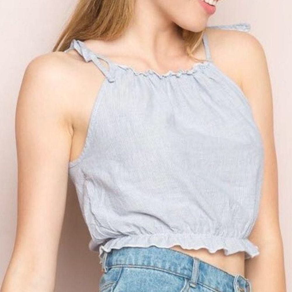 Stripped brandy tie top